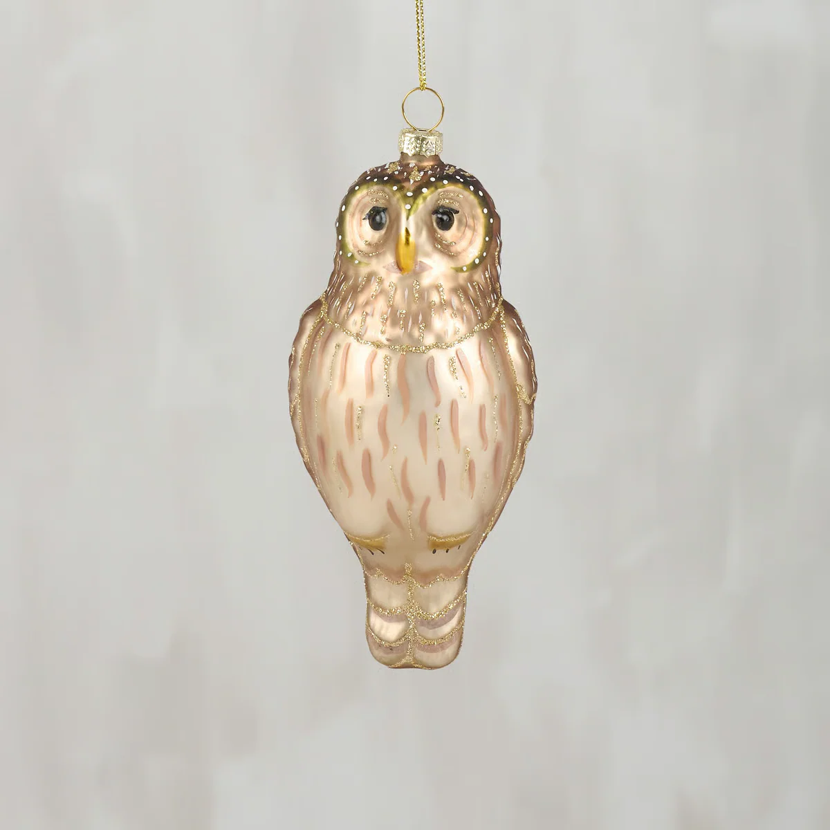 Glass Screech Owl Ornament