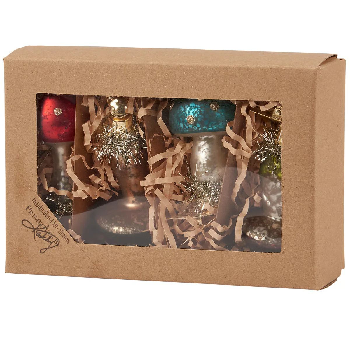 DAY 23 ✨ 25 Days of Ornaments ✨ Glass Vintage-Style Mushroom Ornament Set - Image 4