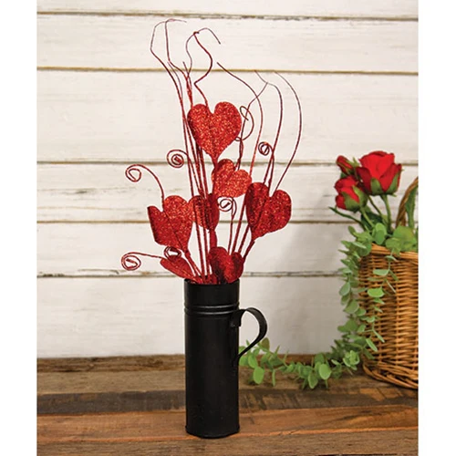 DAY 2 ๐ 14 DAYS OF LOVE ๐ Glittered Hearts & Sparkle Grass 22" Spray - Image 2