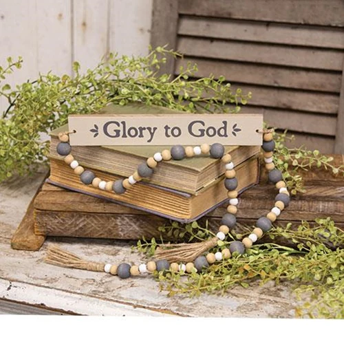 Glory to God 45" Beaded Garland and Sign - Image 2