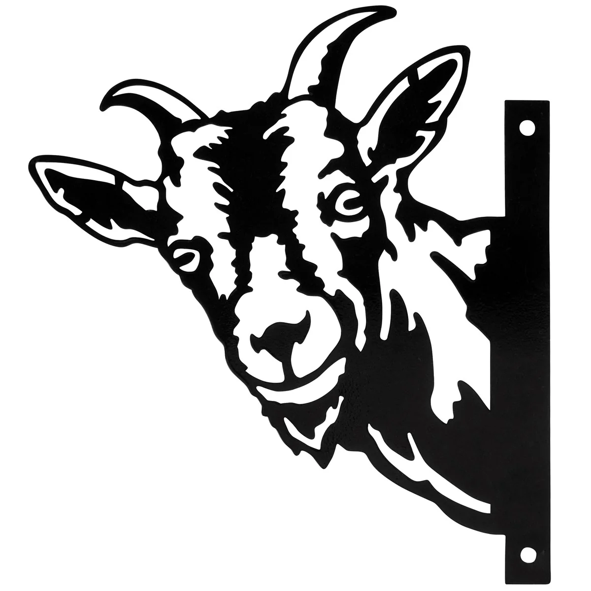 Goat Silhouette Metal Outdoor Art 10" H