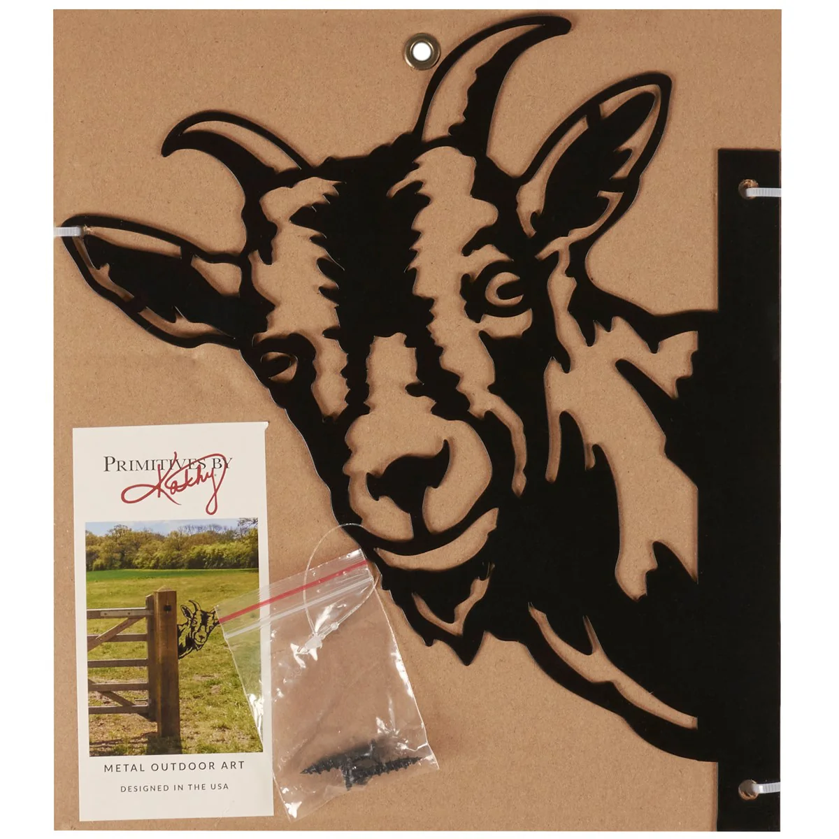 Goat Silhouette Metal Outdoor Art 10" H - Image 4