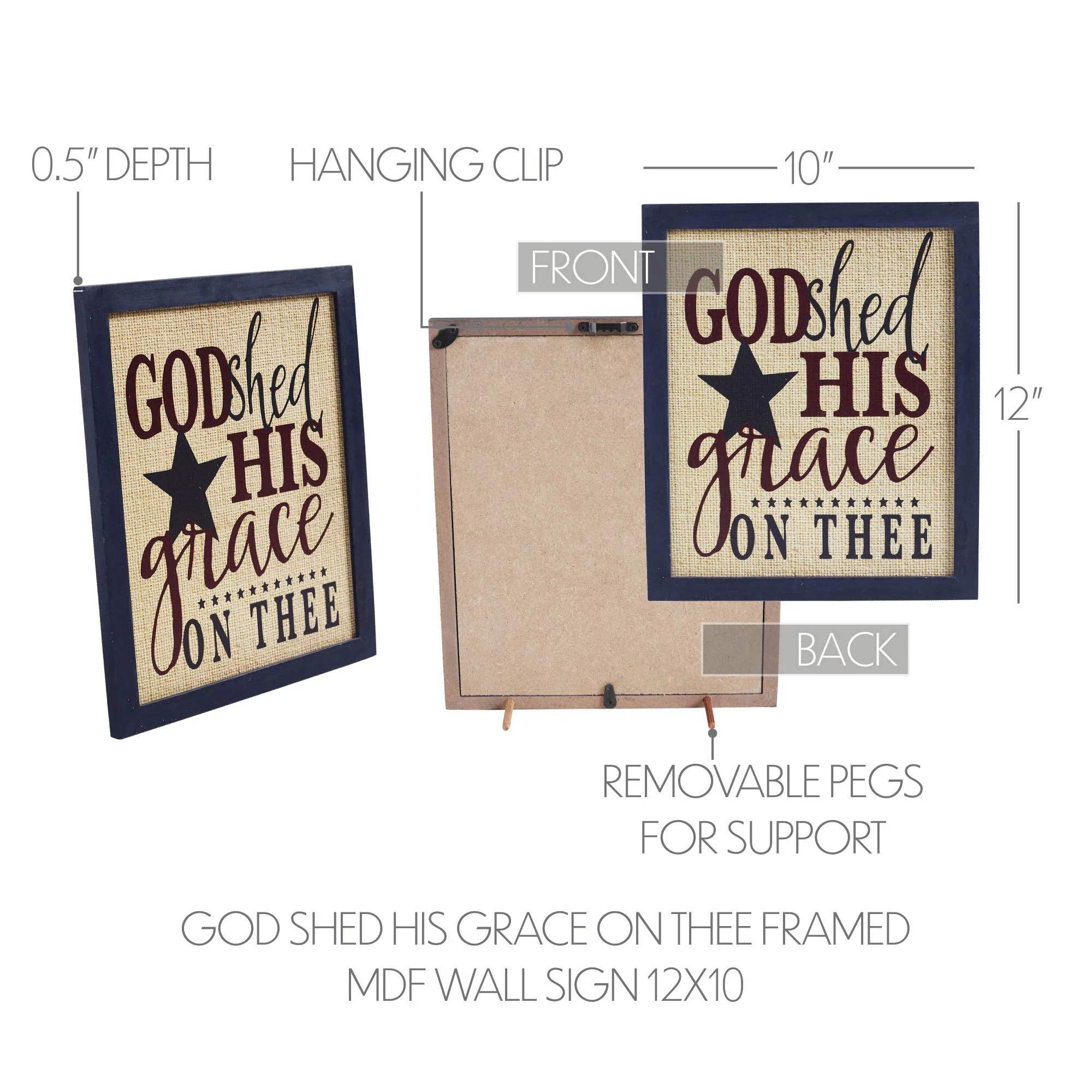 God Shed His Grace On Thee 12" Sign - Image 5