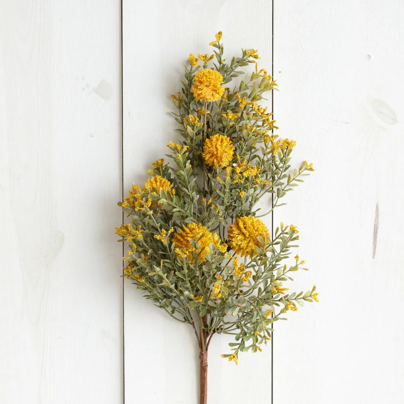 Gold Billy Button 19" Faux Floral Spray