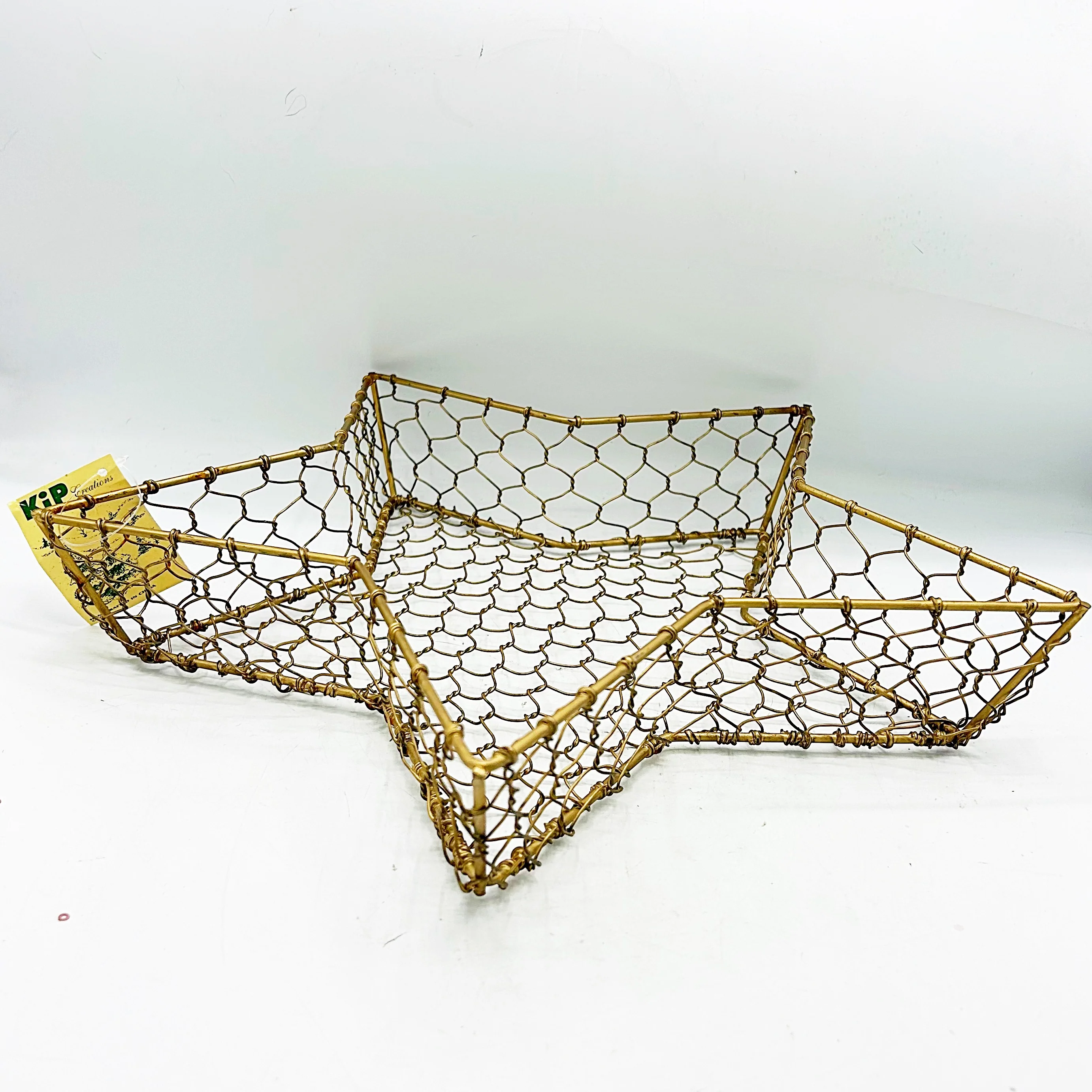 💙 Gold-Tone Star Shaped Chicken Wire Basket - Image 4
