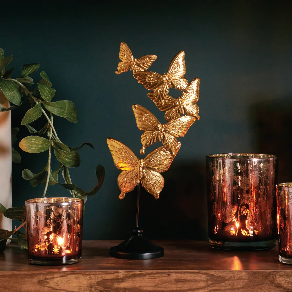 Golden Butterflies Tabletop Figurine - Image 2