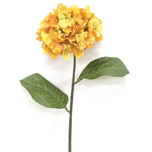 Golden Hydrangea 28" Faux Floral Stem - Image 2