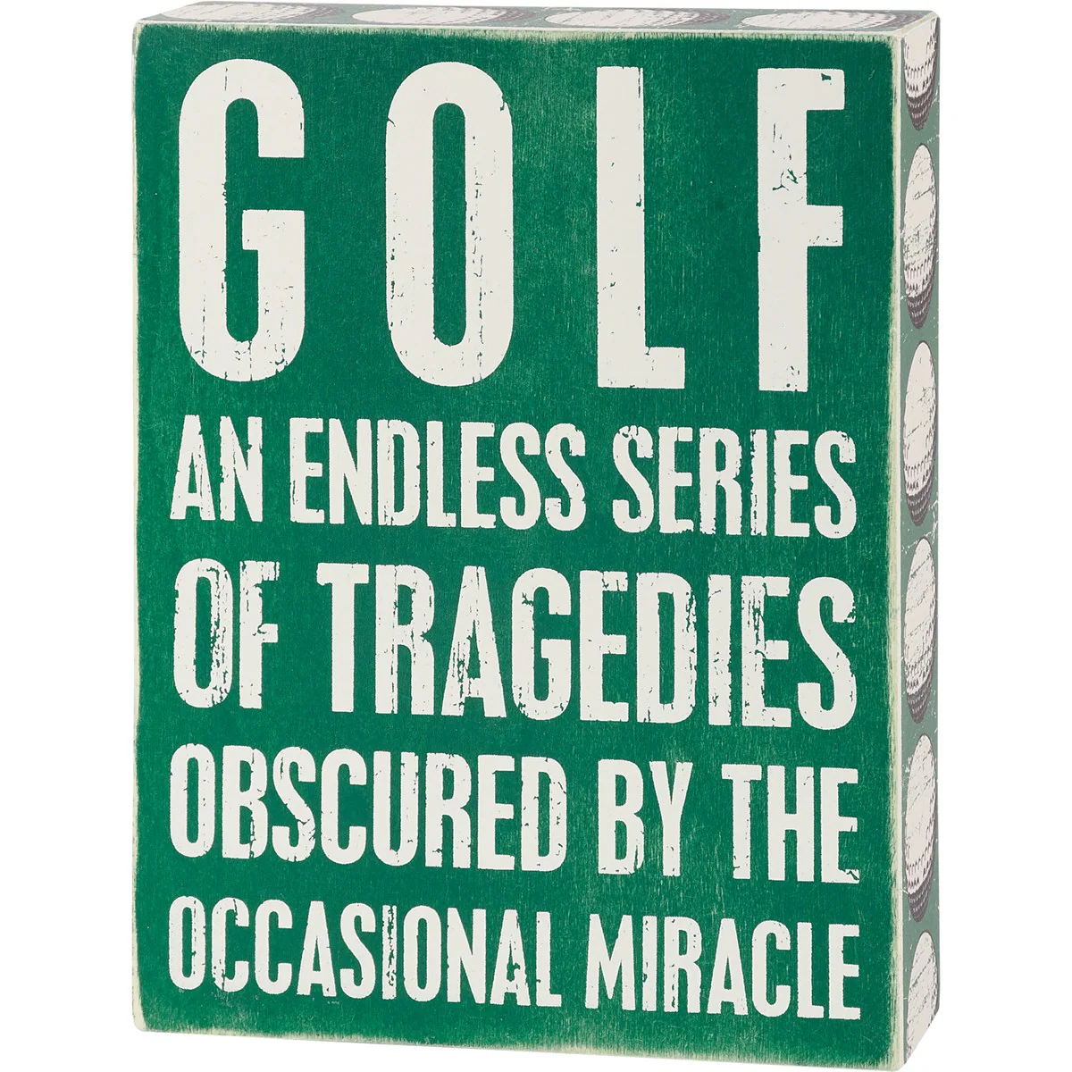 💙 Golf An Endless Series Of Tragedies 8" Wood Box Sign