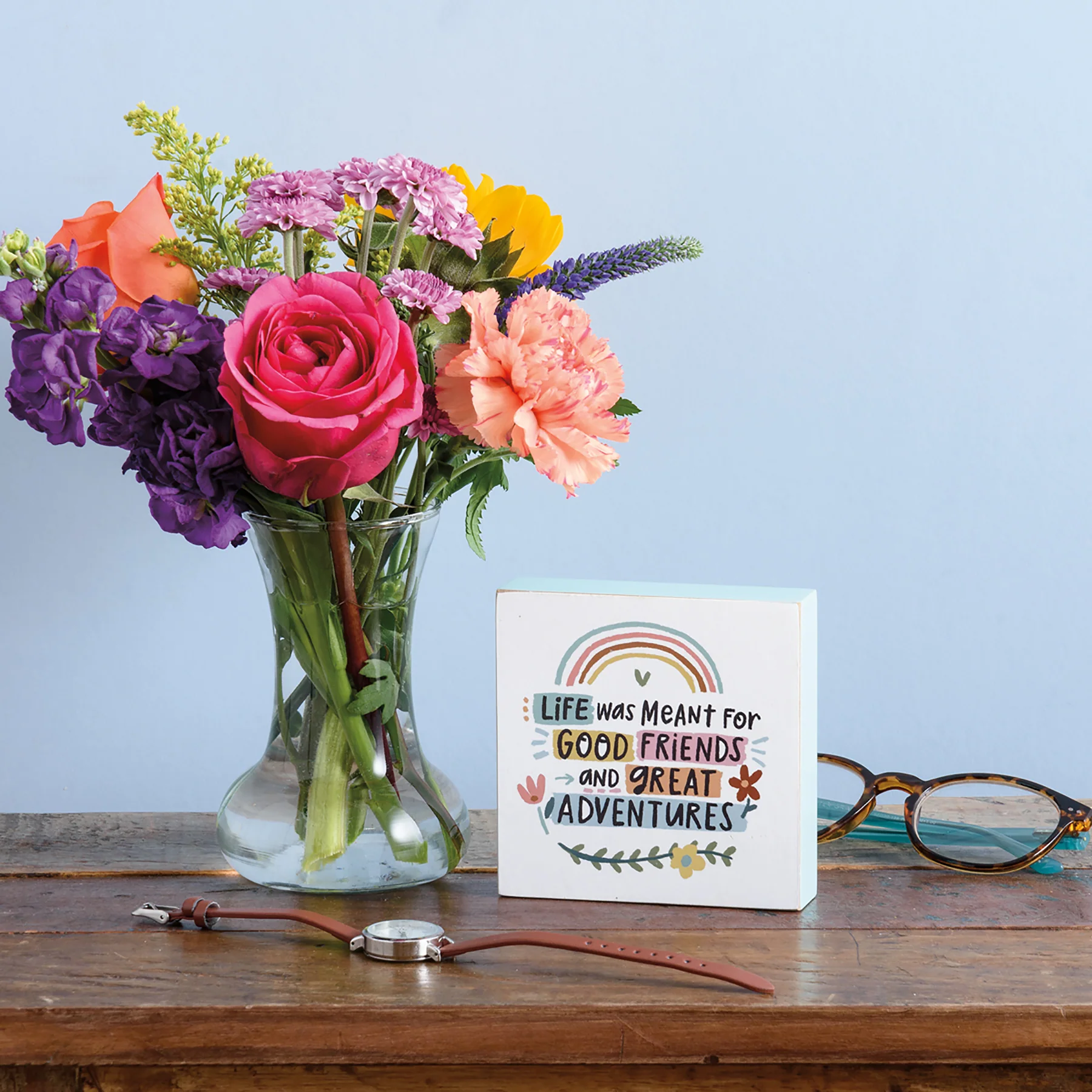 💙 Good Friends And Great Adventures Small Block Sign - Image 2