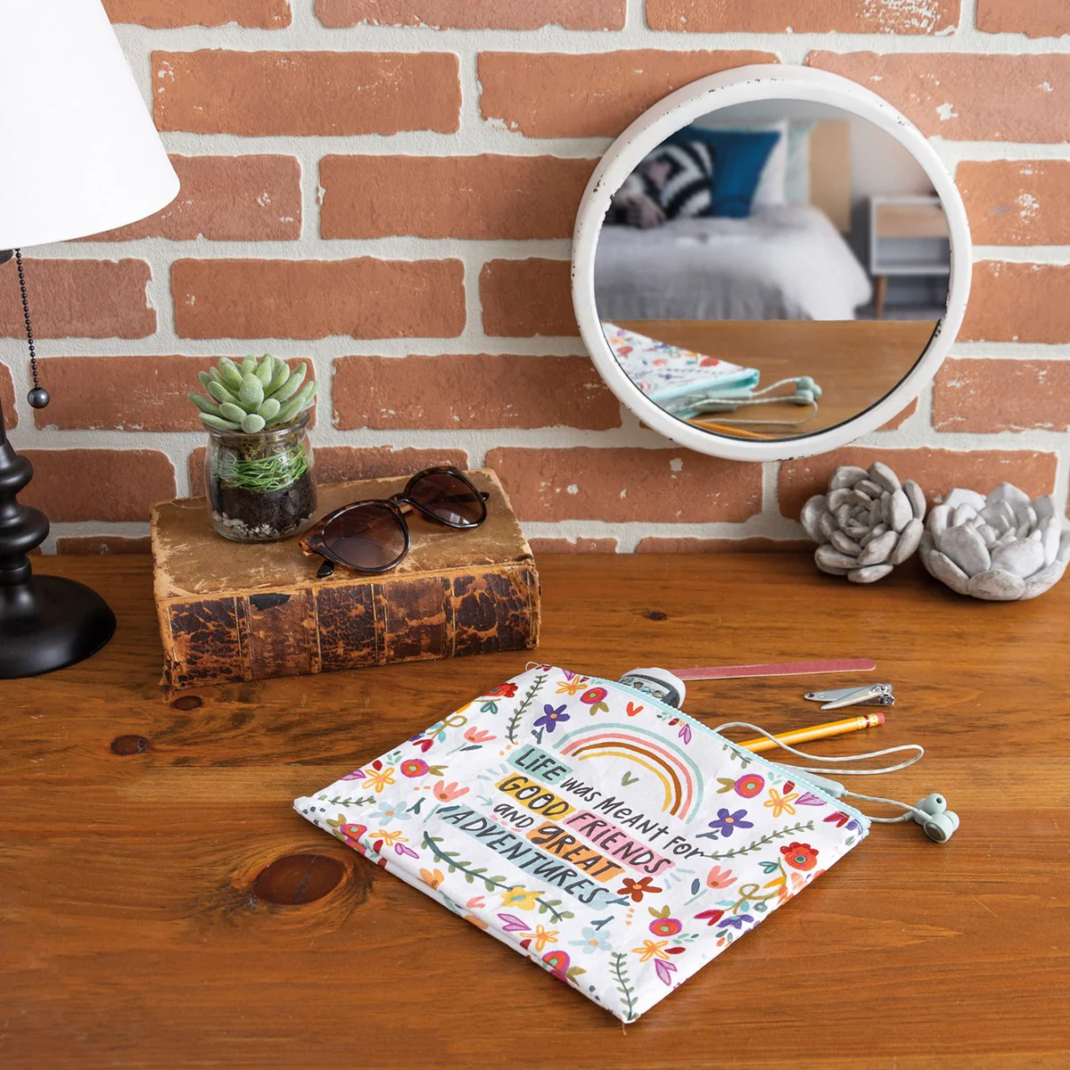 💙 Good Friends And Great Adventures Zipper Pouch - Image 2
