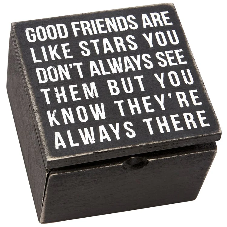 ๐ Good Friends Are Like Stars Small Hinged Box