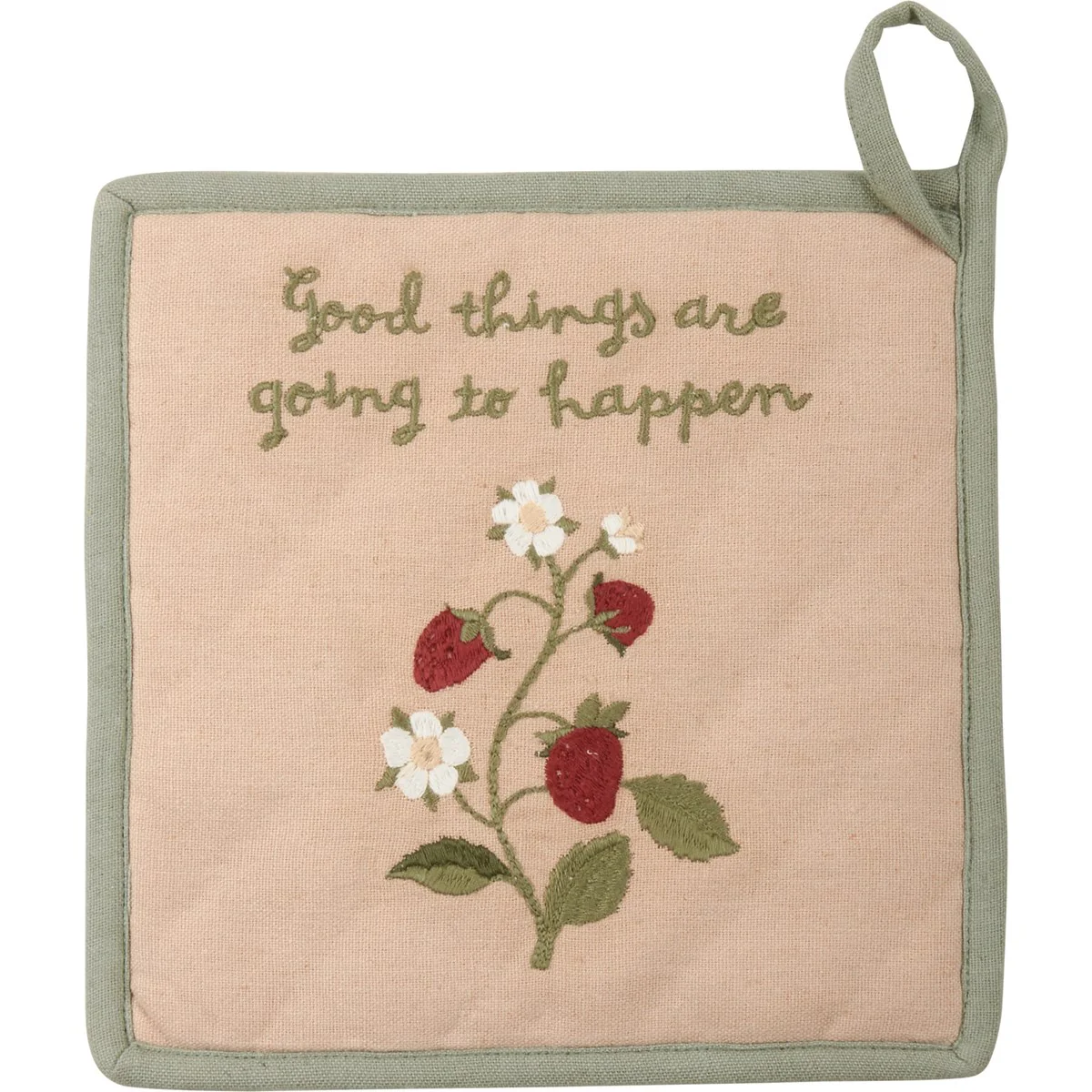 Good Things Going To Happen Strawberry Oven Mitt and Potholder - Image 7