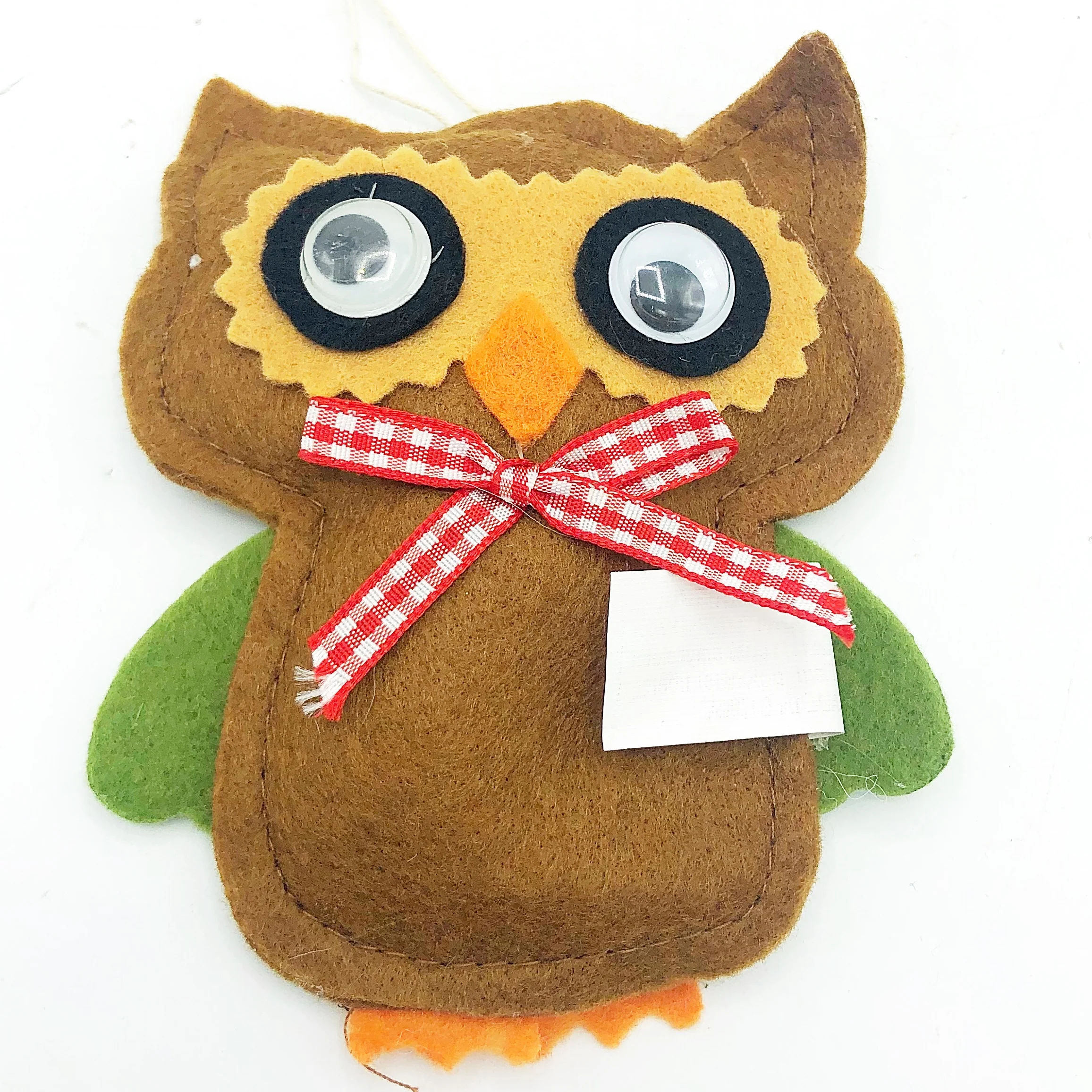 ๐ Googly Eyed Owl Felt Ornament - Image 2