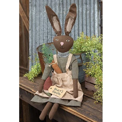 Grace's Garden Primitive Dressed Bunny Doll - Image 2