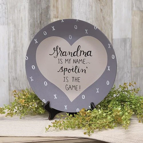 💙 Grandma is My Name Spoilin' Is The Game Decorative Plate