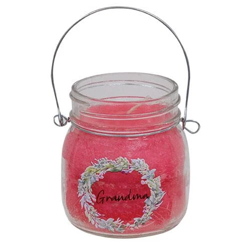 Grandma Wreath 6 oz Jar Candle Strawberry Lemonade