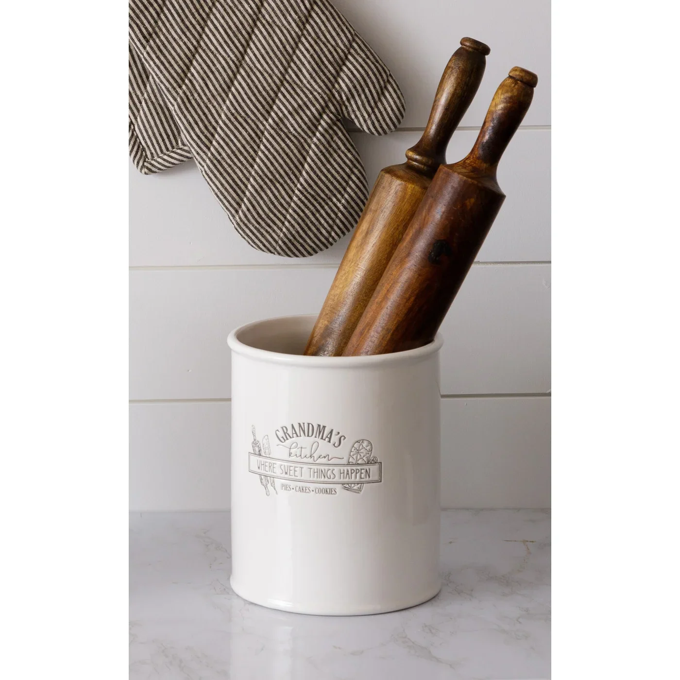 Grandma's Kitchen Where Sweet Things Happen 8" H Crock - Image 2