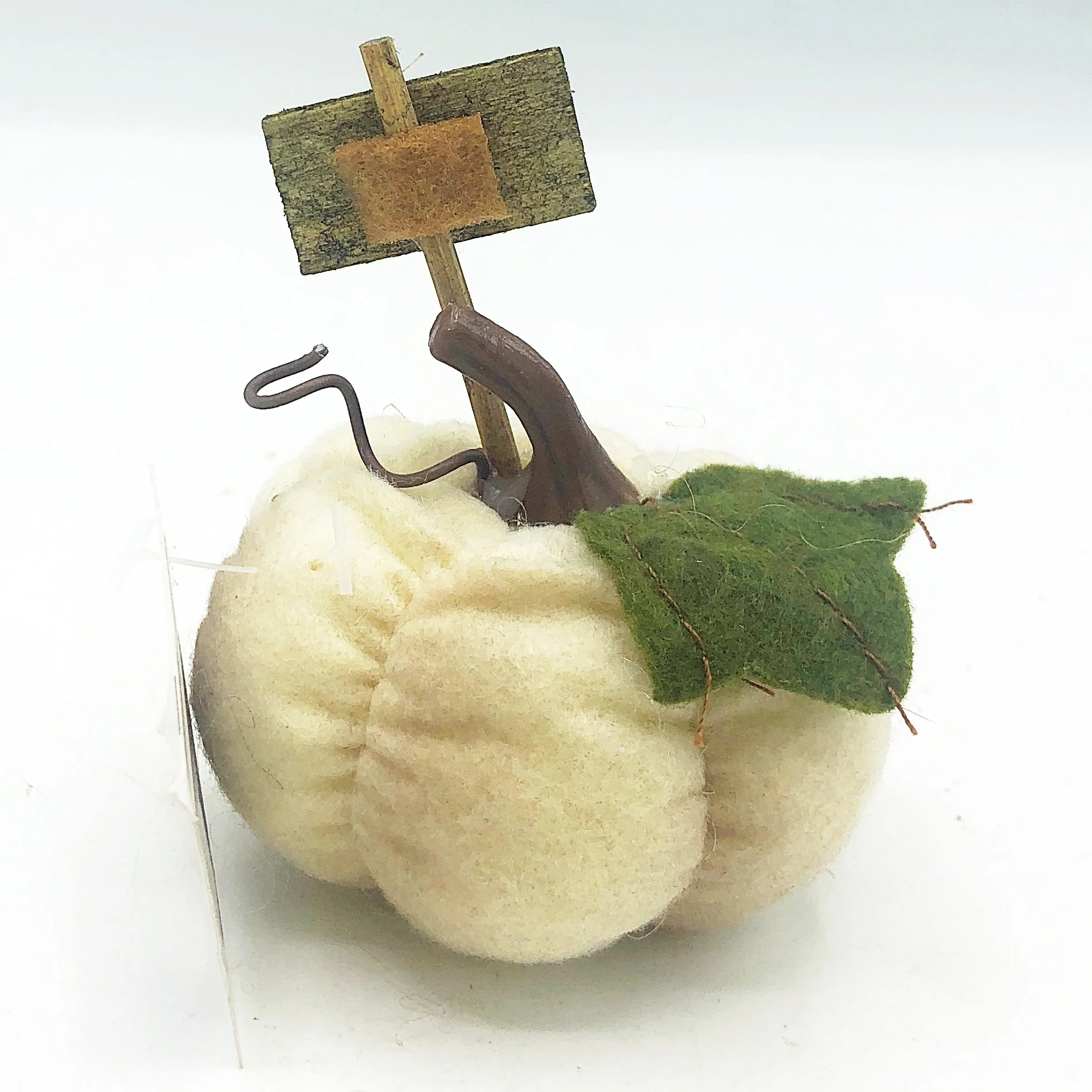 ๐ Surprise Me Sale ๐คญ ๐ Grateful Mini White Cloth Pumpkin - Image 3