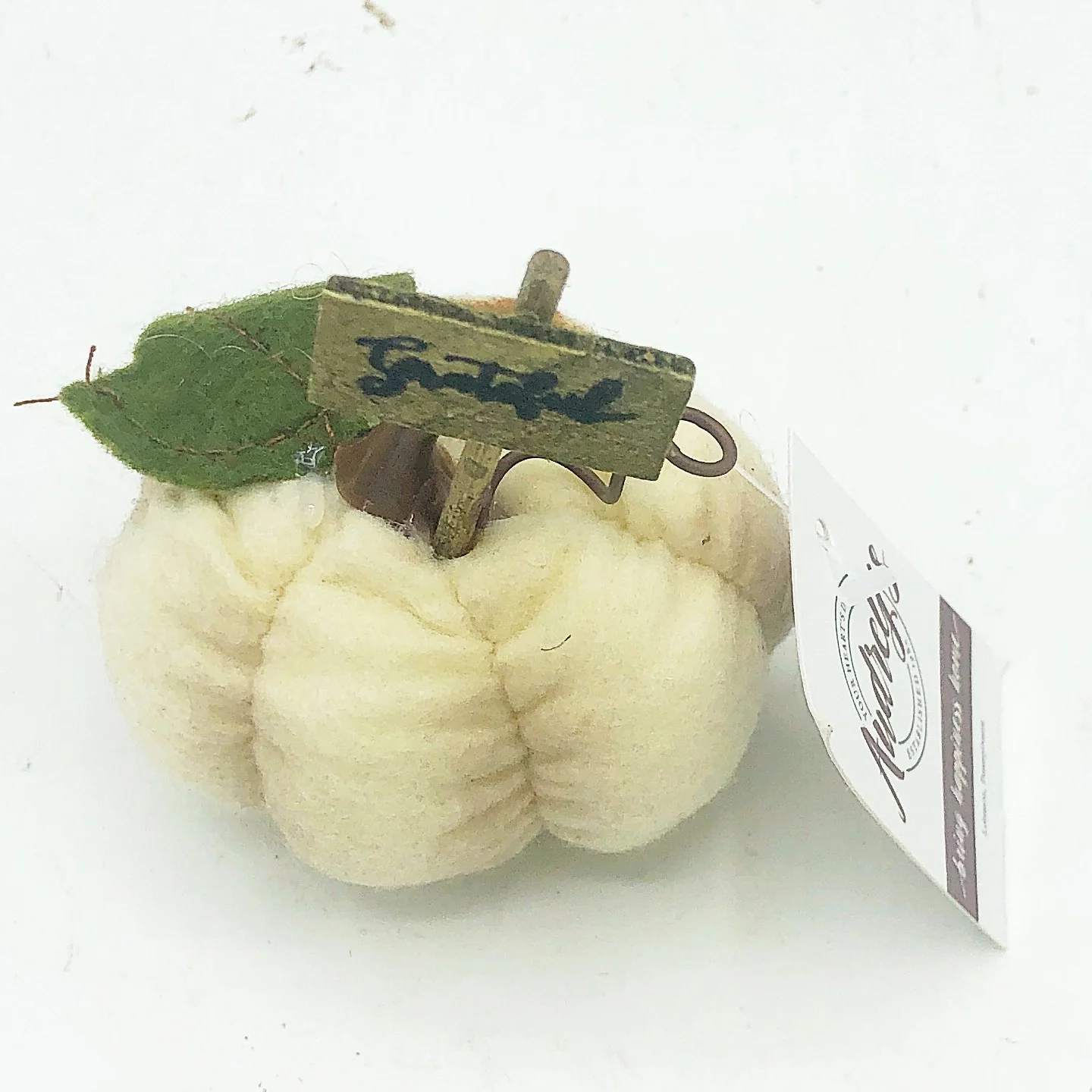 ๐ Surprise Me Sale ๐คญ ๐ Grateful Mini White Cloth Pumpkin - Image 5