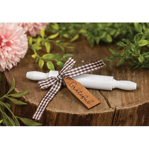 Grateful Mini Wooden Rolling Pin Decor