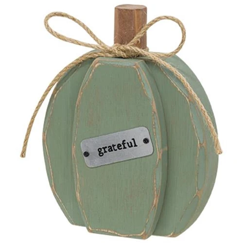 Grateful Teal Chunky Pumpkin Sitter - Image 2