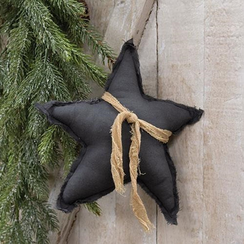 💙 Gray Fabric Star Ornament - Image 2