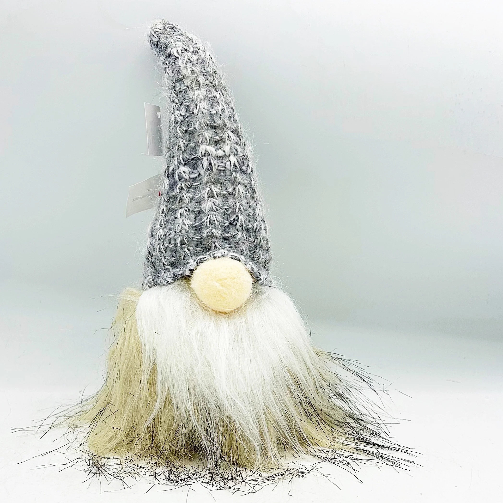 💙 Gray Plush Santa Gnome Head