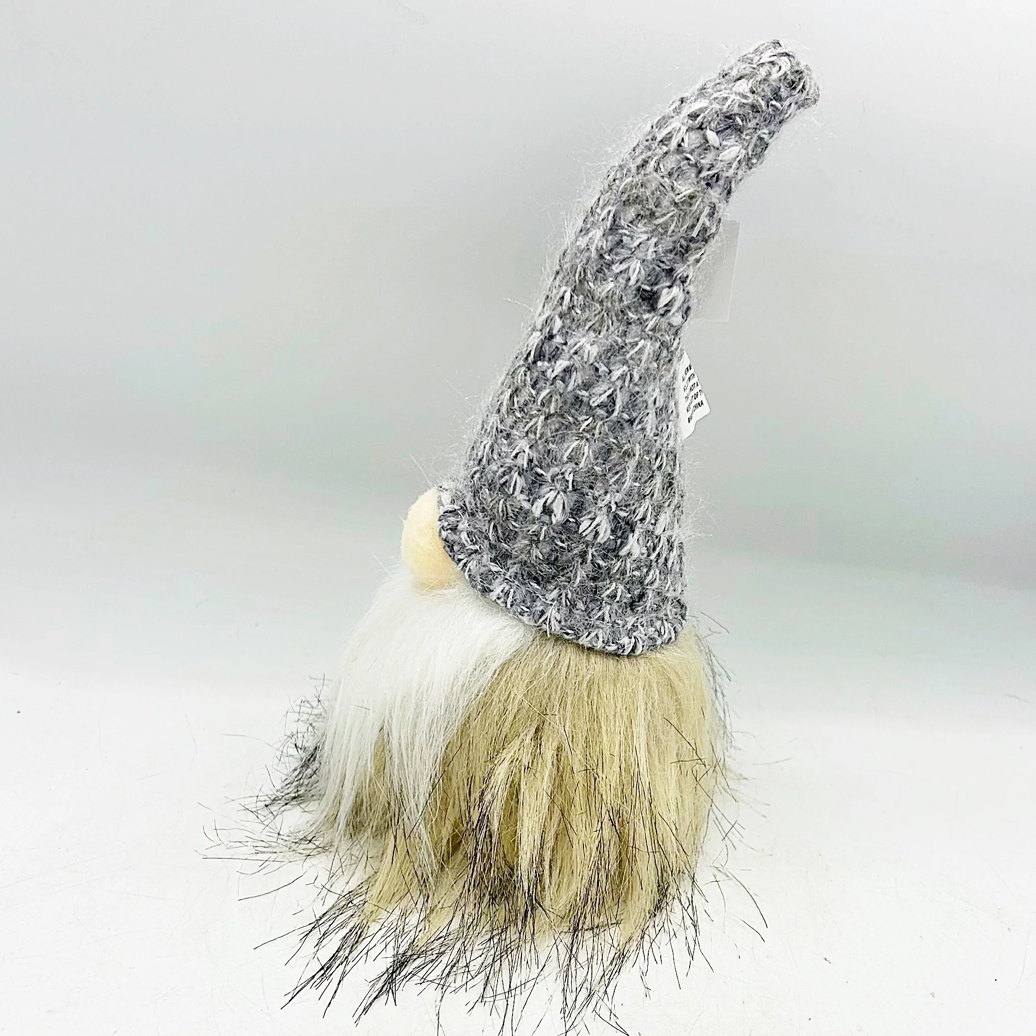 💙 Gray Plush Santa Gnome Head - Image 3