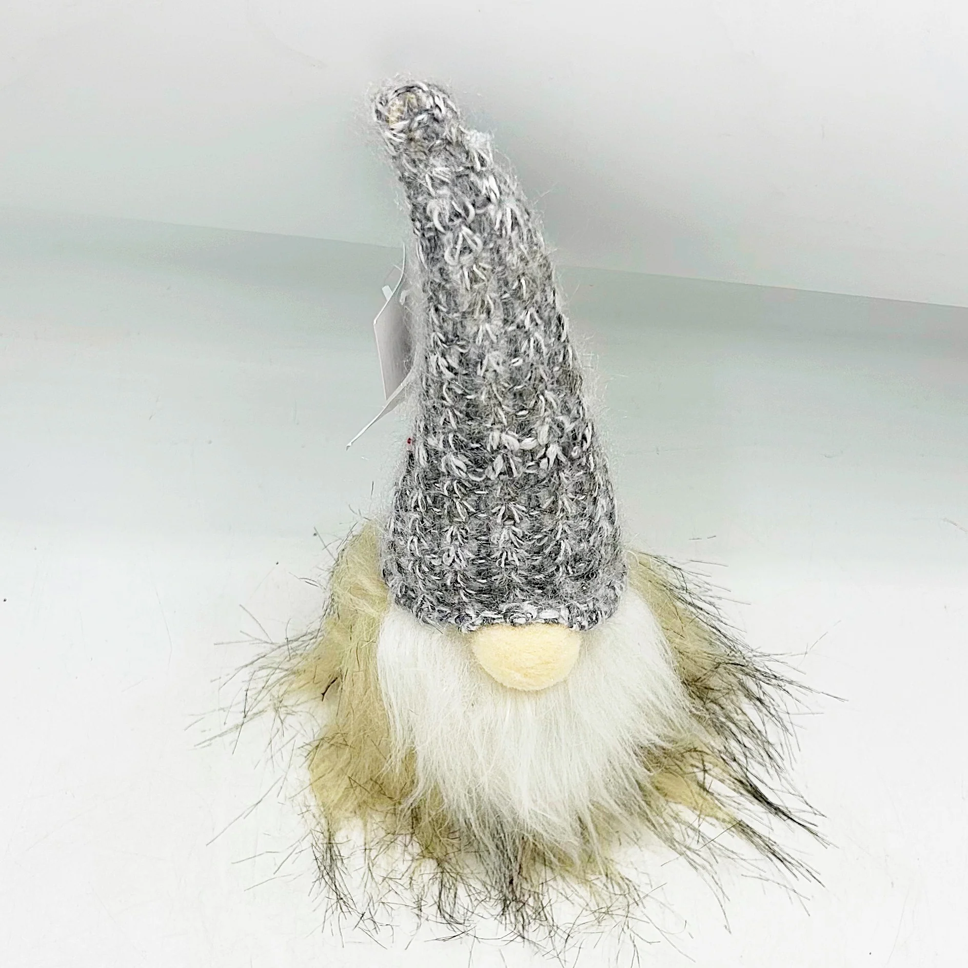 💙 Gray Plush Santa Gnome Head - Image 6