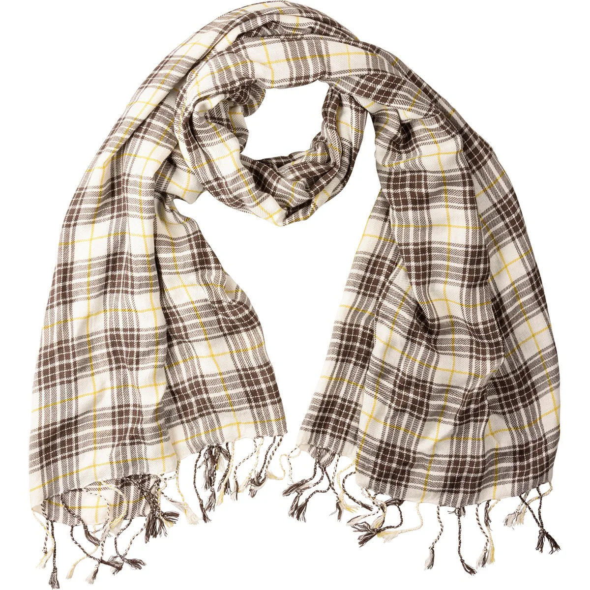 💙 Gray & Yellow Plaid Scarf