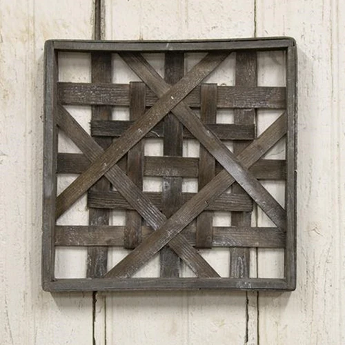 ๐ Graywash Square 12" Woven Frame