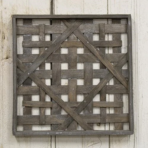Graywash Square 16" Woven Frame