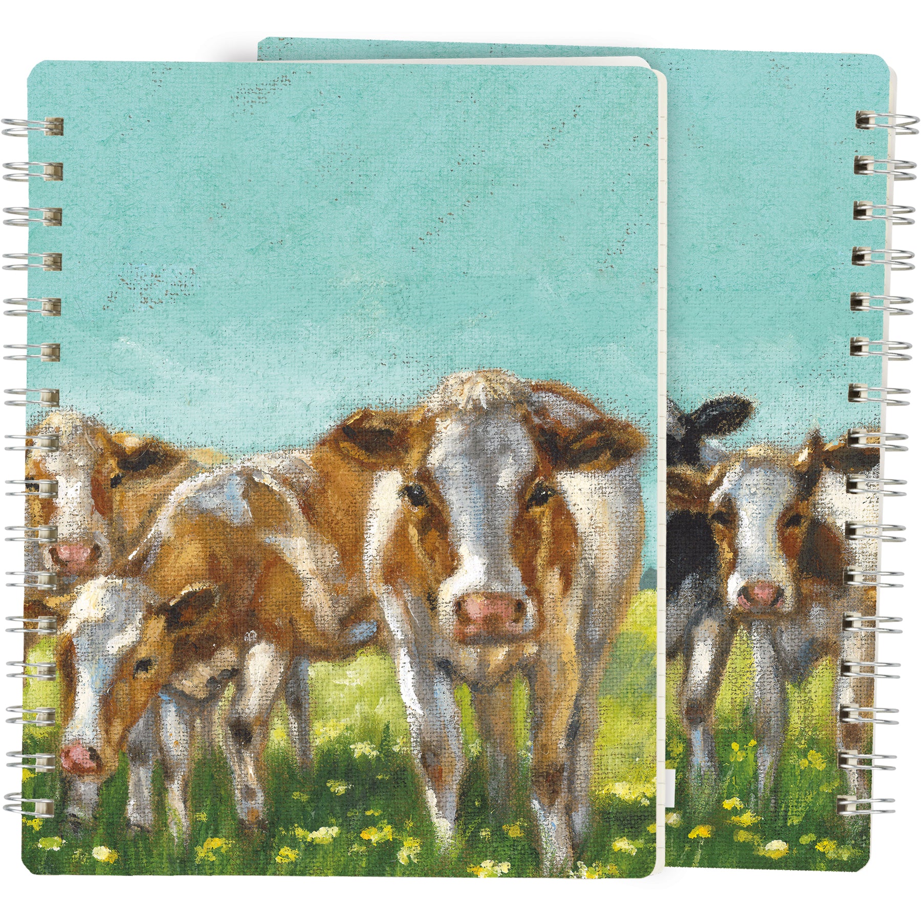 💙 Grazing Peaceful Cows Spiral Notebook