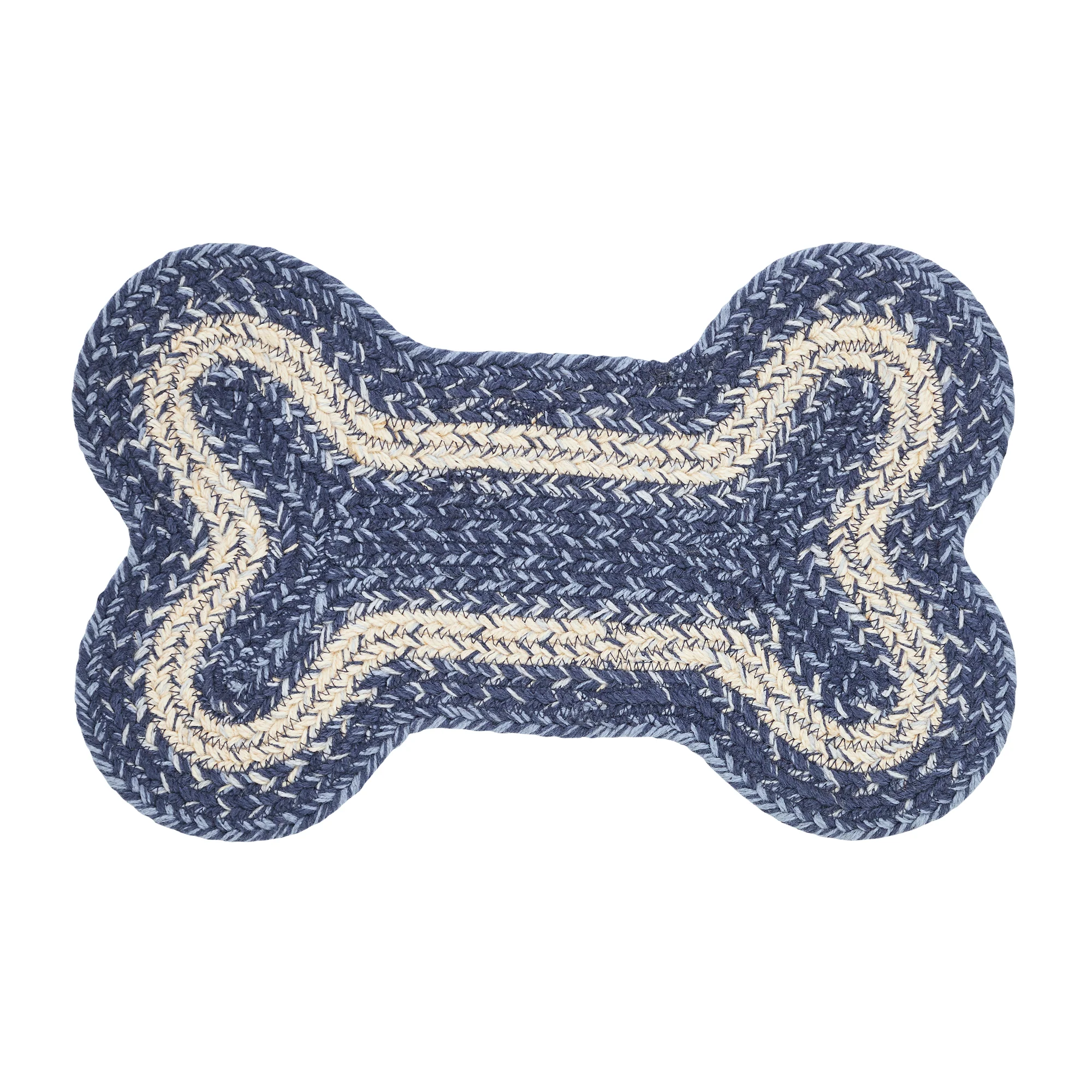 Great Falls Blue Indoor/Outdoor Small Dog Bone Rug - Image 3