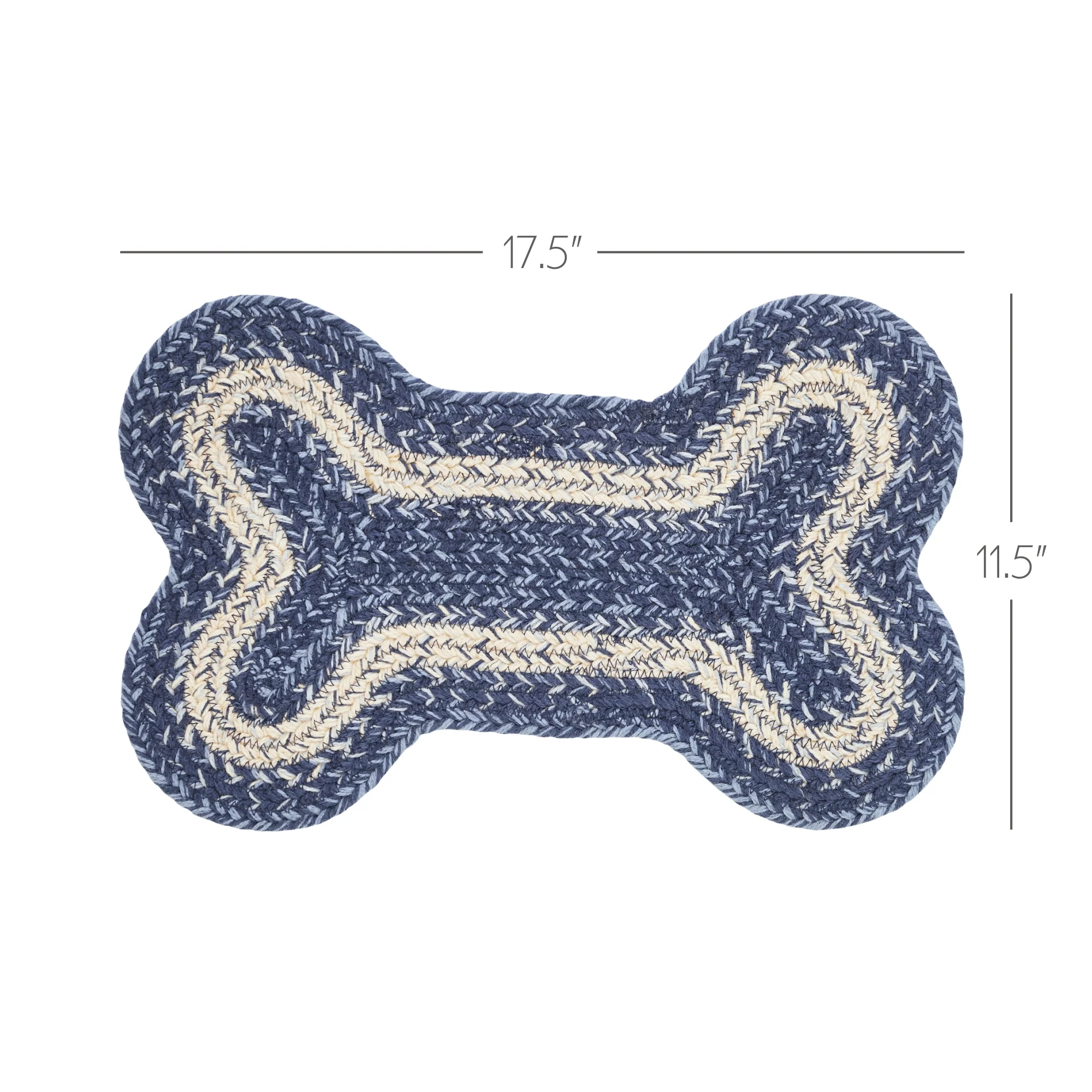 Great Falls Blue Indoor/Outdoor Small Dog Bone Rug - Image 5