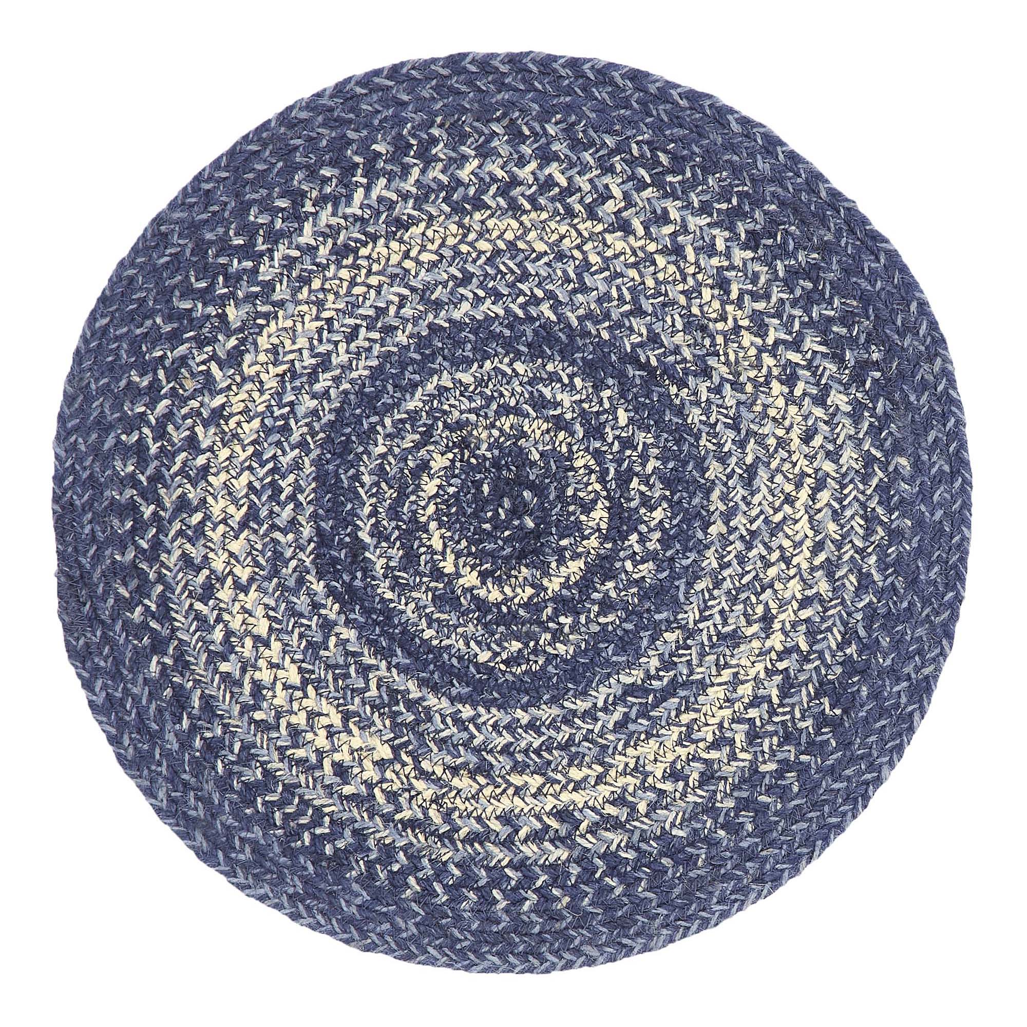 Great Falls Blue Jute Trivet 15" Diameter - Image 2
