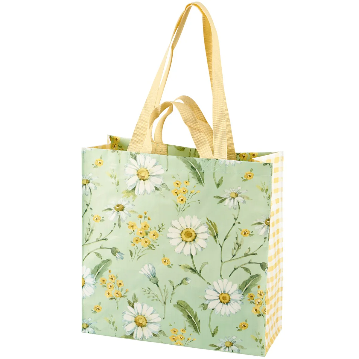๐ Green Daisy Market Tote Bag