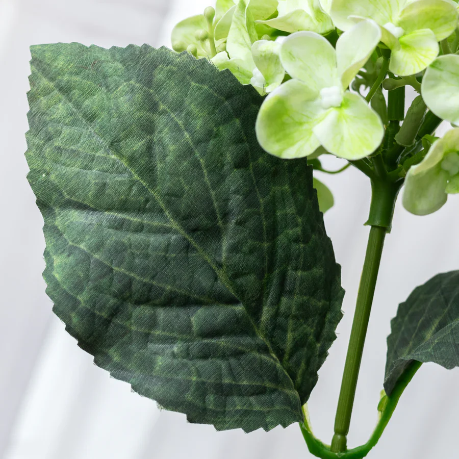 Green Hydrangea 17" Faux Floral Bush - Image 4