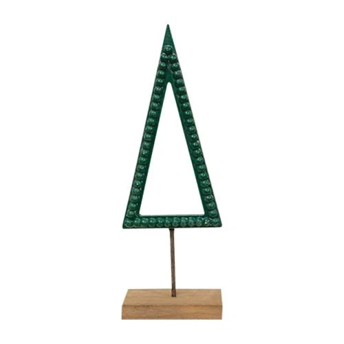 Green Outline Christmas Tree 14" H