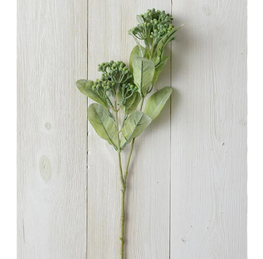 Green Seed Foliage Faux Branch