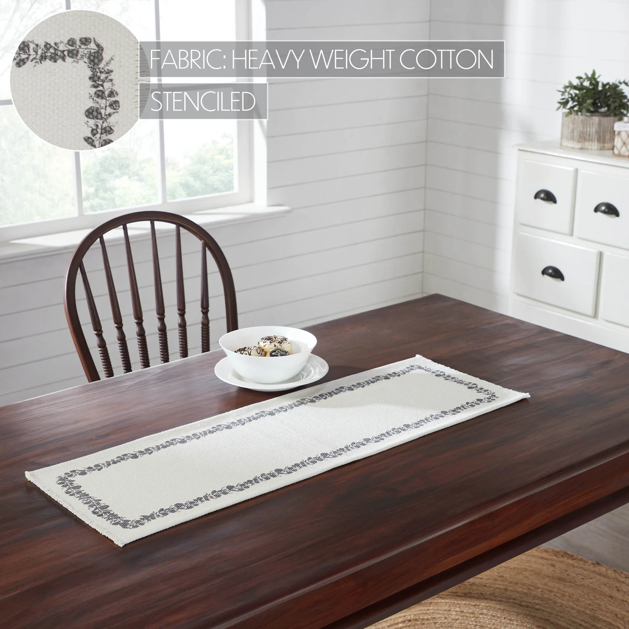 Grey Eucalyptus 36" Table Runner - Image 2