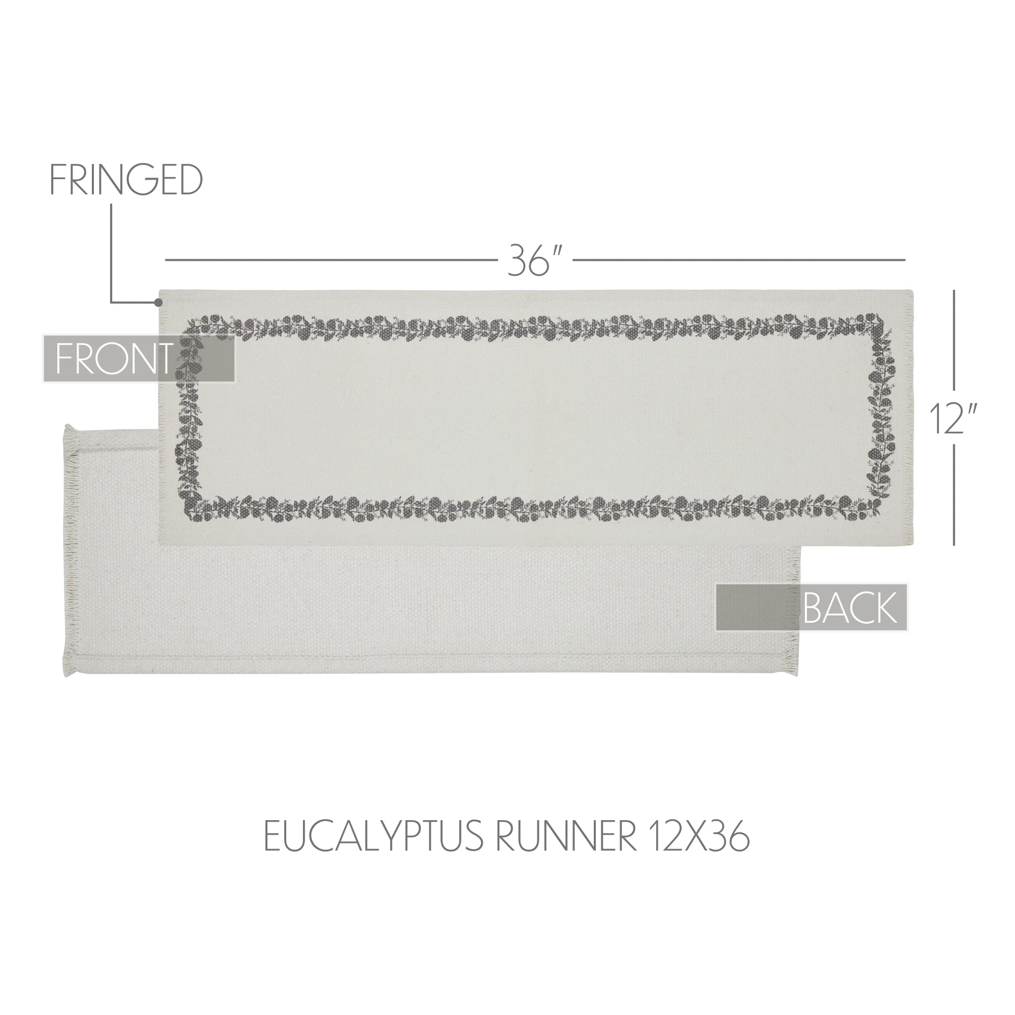 Grey Eucalyptus 36" Table Runner - Image 5