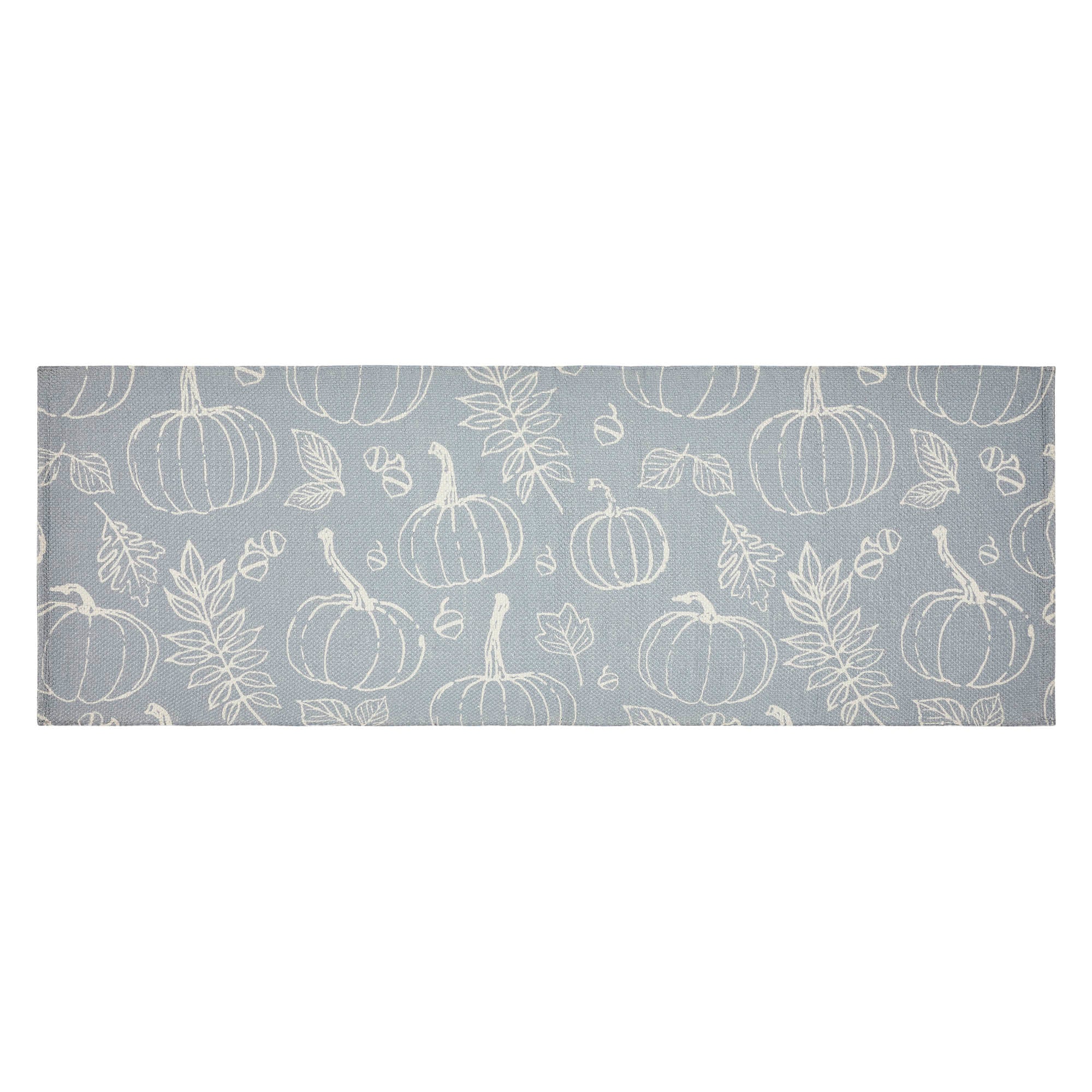 Grey Silhouette Pumpkin Indoor/Outdoor 48" Rectangle Rug - Image 4