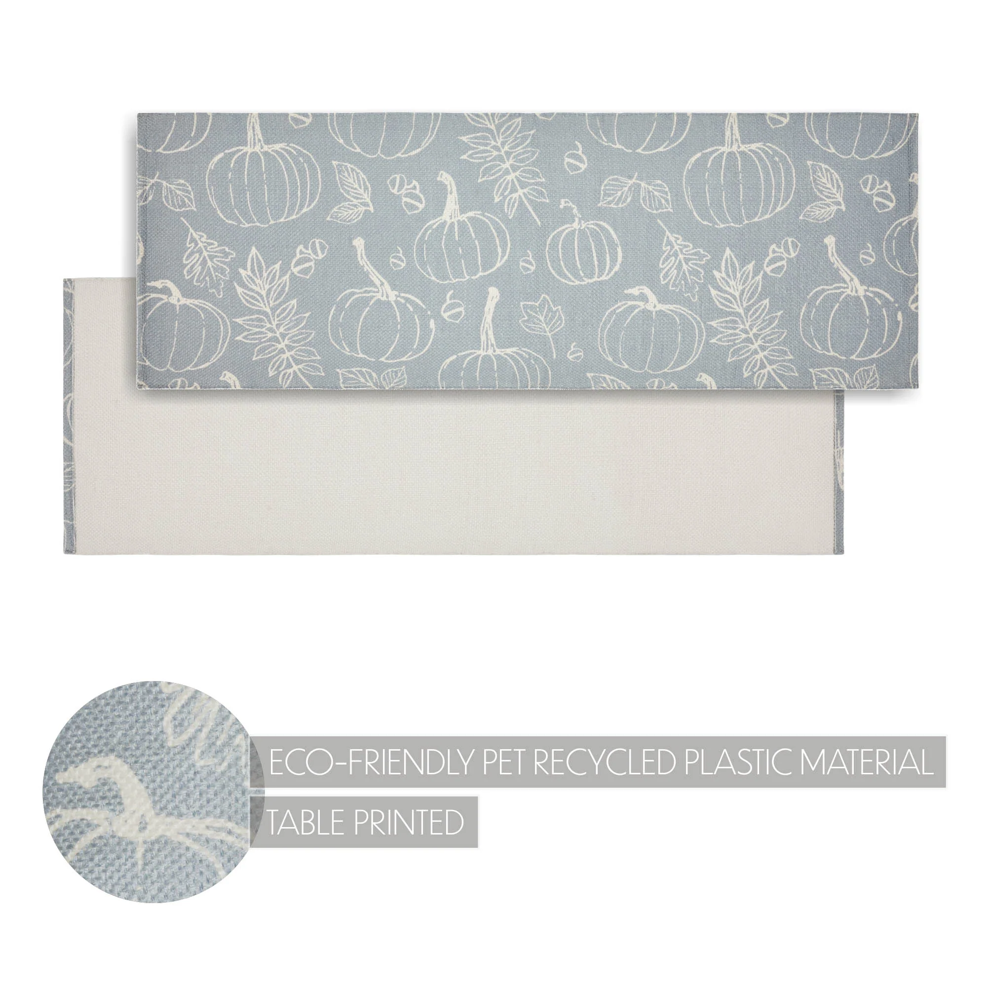 Grey Silhouette Pumpkin Indoor/Outdoor 48" Rectangle Rug - Image 5