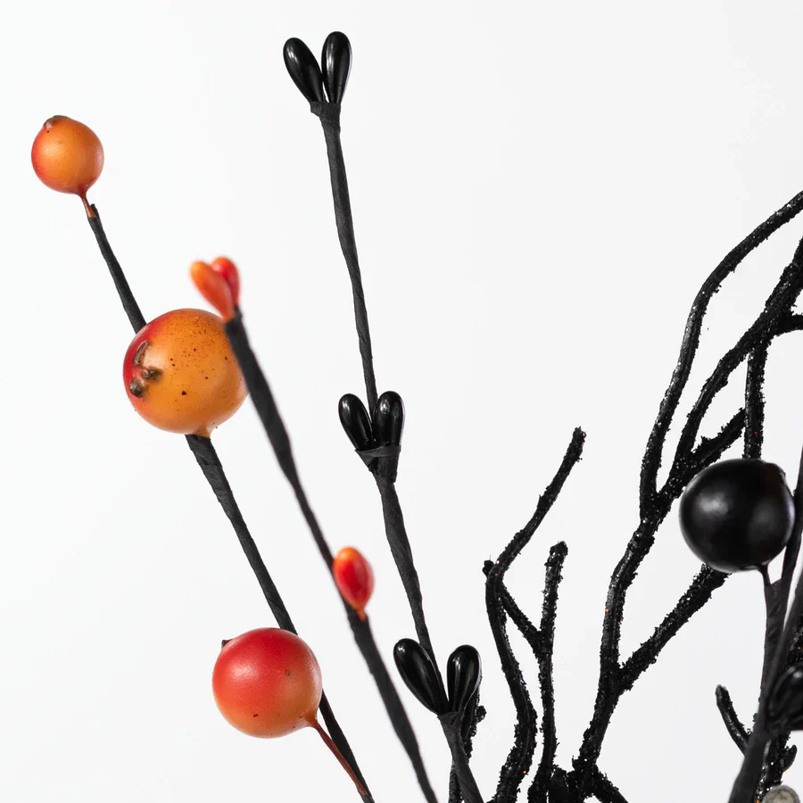 ๐ Halloween Berries Pips & Skeleton Hand 16" Faux Pick - Image 3