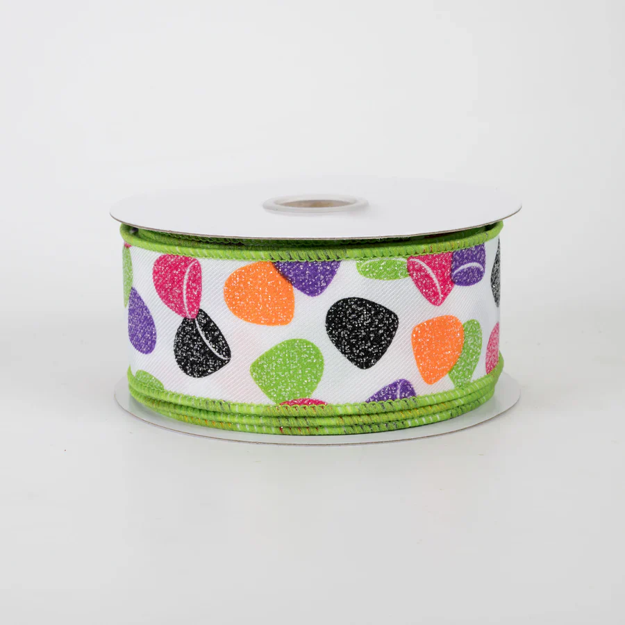 Halloween Gumdrops Candy 1.5" x 10 yards Ribbon - Image 2