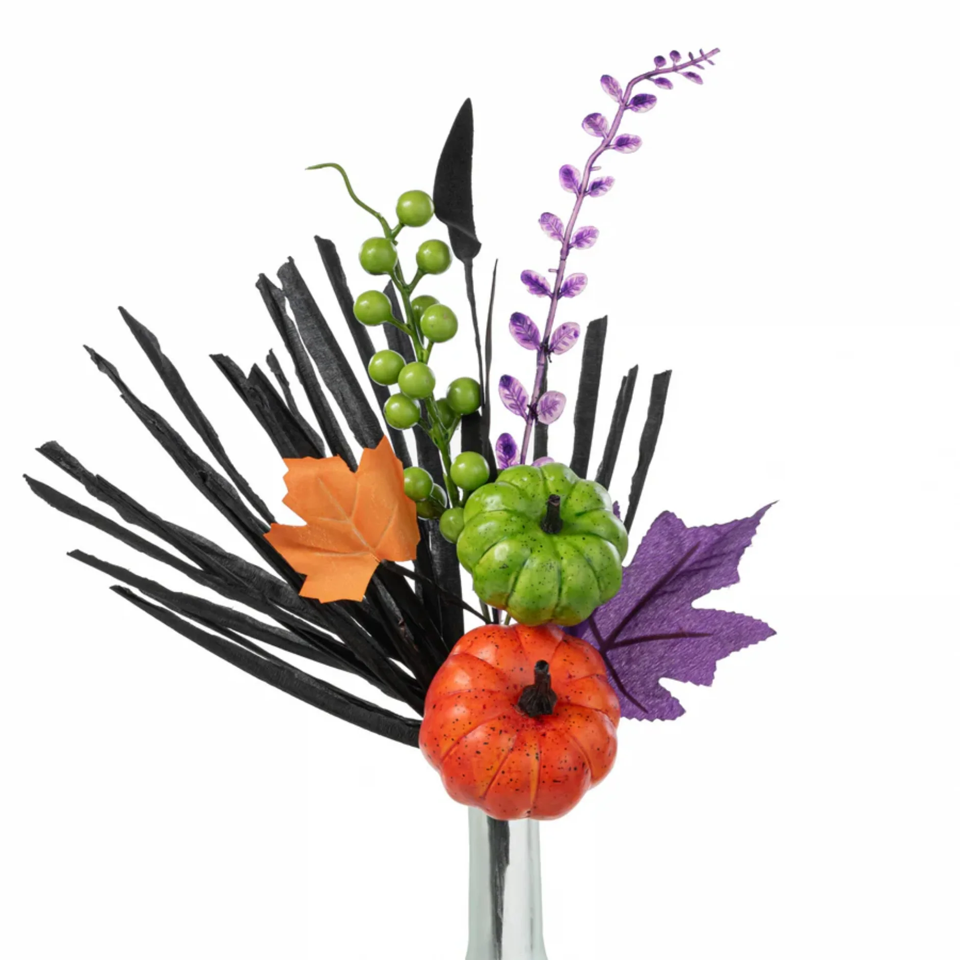 DAY 21 ๐ 31 DAYS OF SPOOKYWEEN Halloween Pumpkin Berry Leaf Grass 16" Faux Foliage Spray