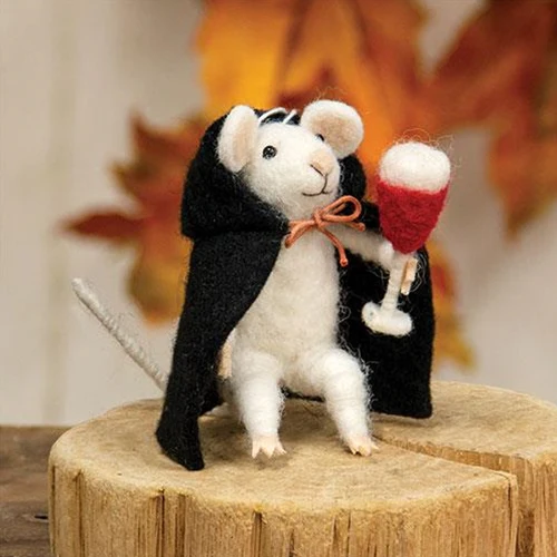 💙 Halloween Vampire Mouse Felt Ornament - Image 2