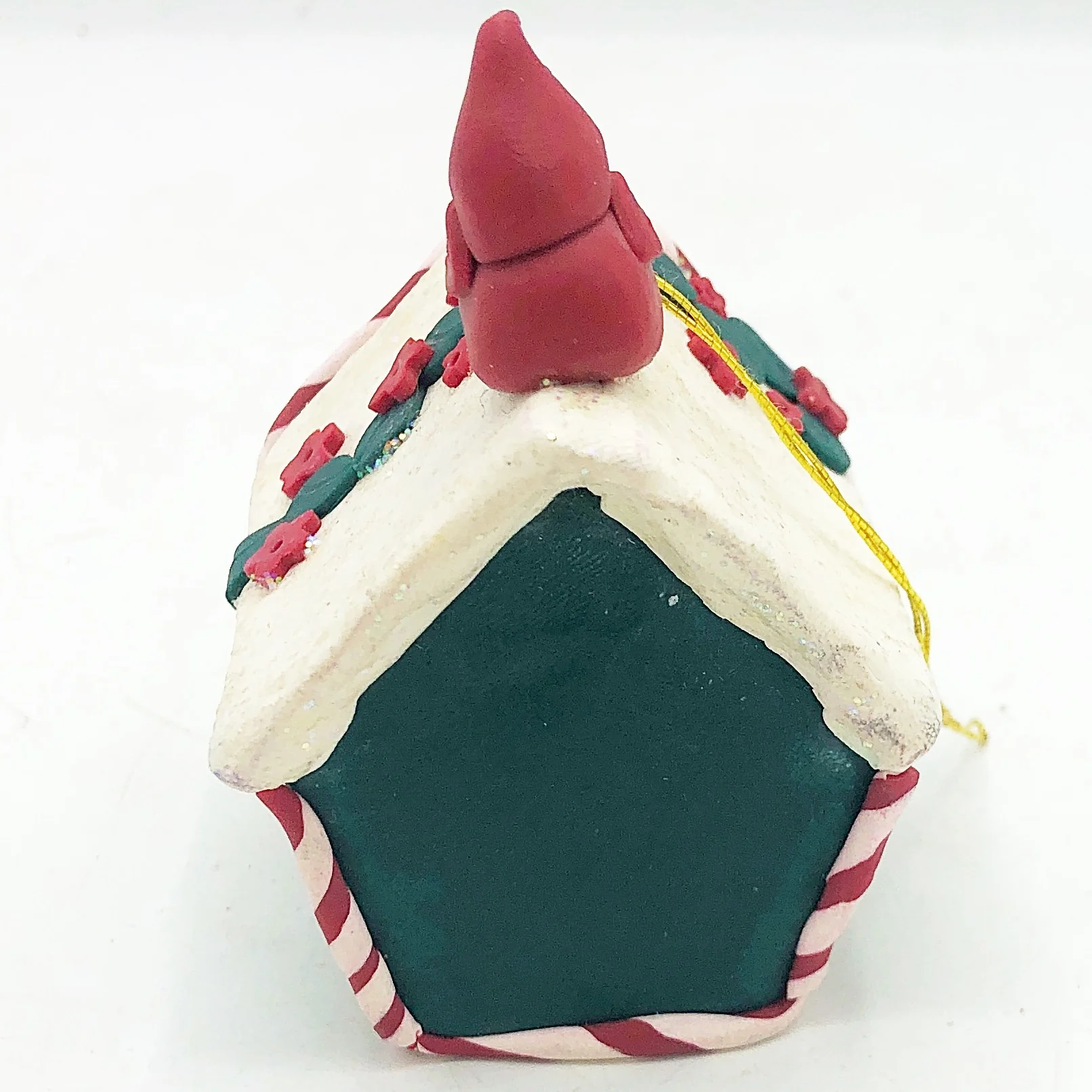 ๐ Handcrafted Birdhouse with Cardinal Clay Dough Ornament - Image 5