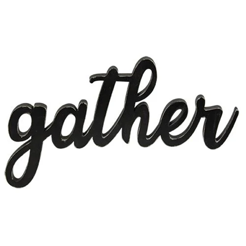Hanging Black Script Gather Sign - Image 2